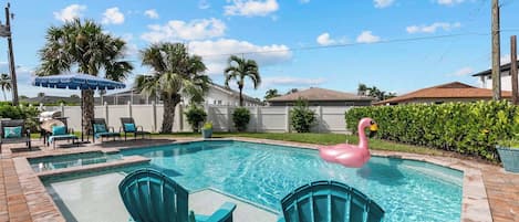 A heated pool