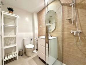 Shower, hair dryer