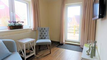 Design-Suite, Blick auf den Innenhof | Lounge