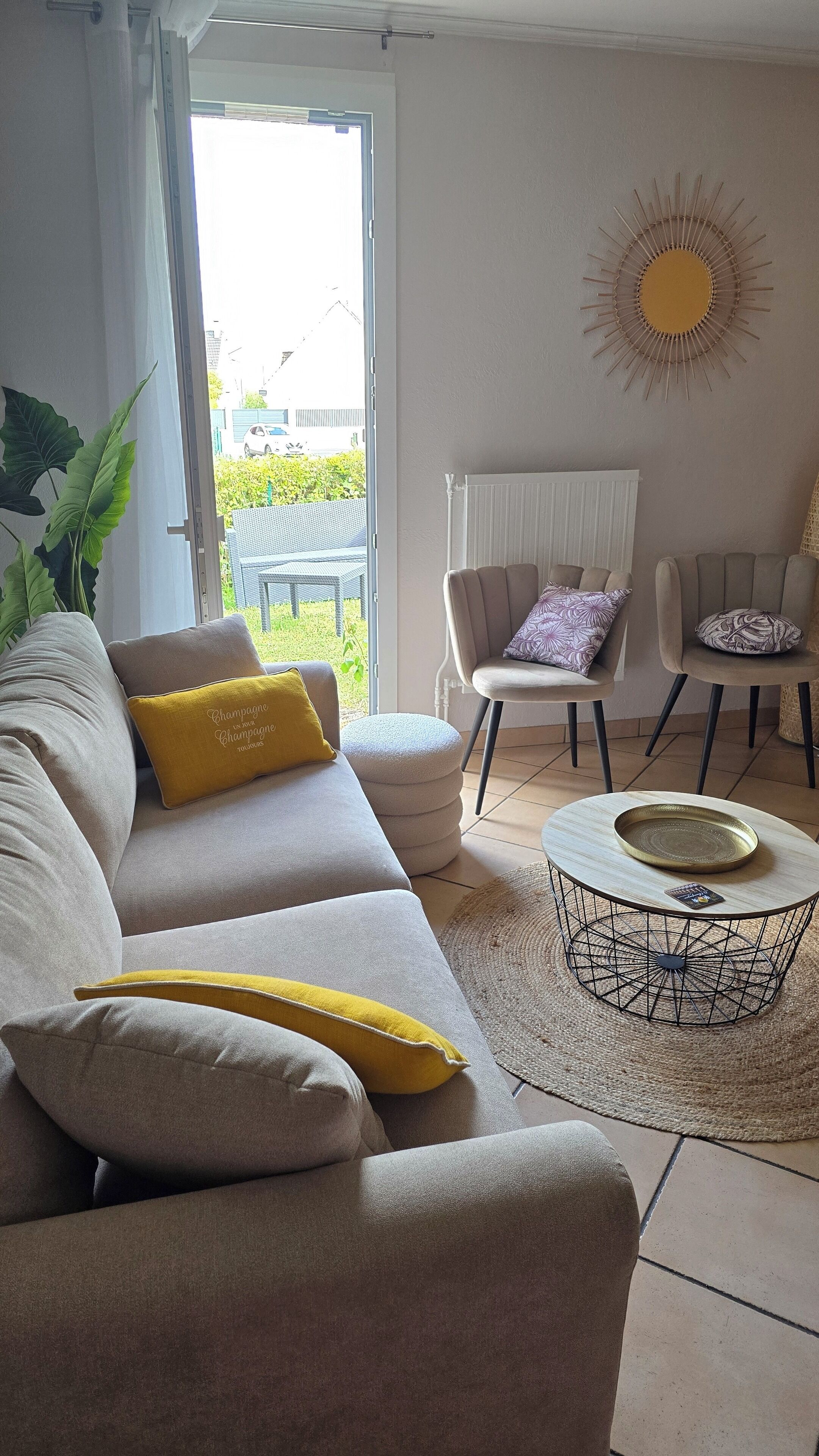 Una televisión, una chimenea, libros