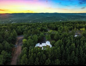 Aerial view - Oak+Embers: Two King Masters Suite + Game Room (Broken Bow)