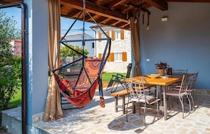 Apartment, 3 Bedrooms, Terrace, Garden View | Balcony - Charming House With Garden and BBQ in Galizana (Vodnjan)