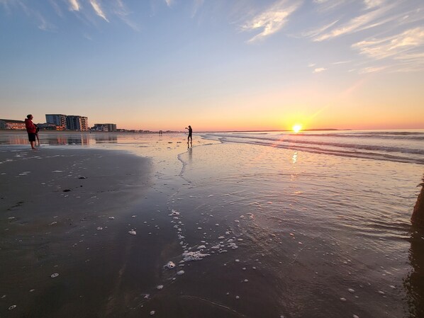 Enjoy serene beach views and calm waters.