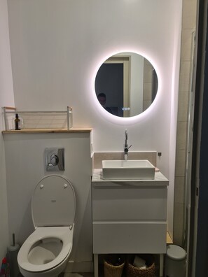 Hårføner, såpe og toalettpapir