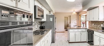 Spacious 4 bedroom house,  AC, fitness room in charming cove Bay Area