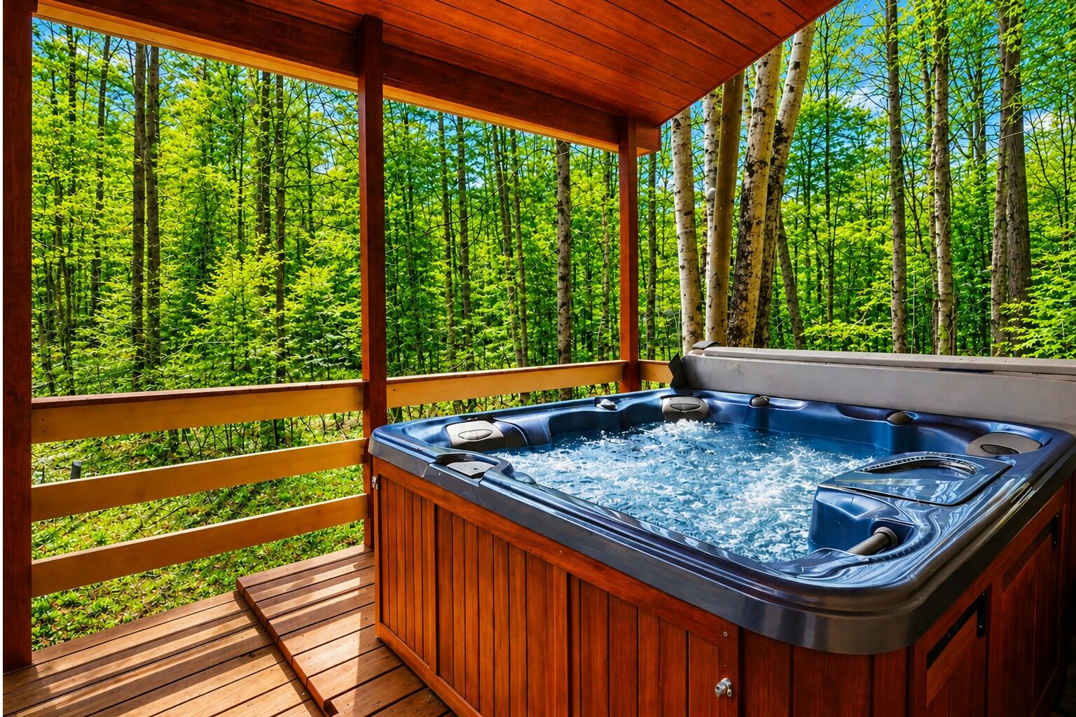 Outdoor spa tub