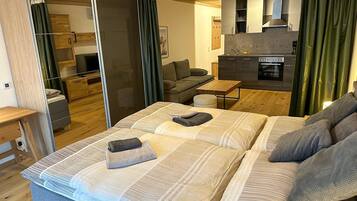 1 bedroom, individually furnished, bed sheets