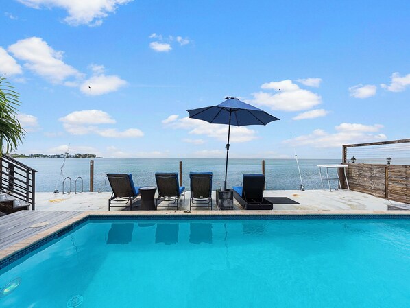 Outdoor pool, a heated pool
