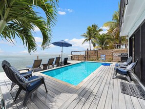 Outdoor pool, a heated pool - Spacious 5-bedroom house with Pool, Ocean Views, Dock in  wonderful Marathon, Fl (Marathon)