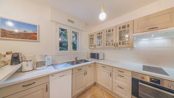 Microwave, oven, stovetop, dishwasher