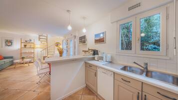 Microwave, oven, stovetop, dishwasher