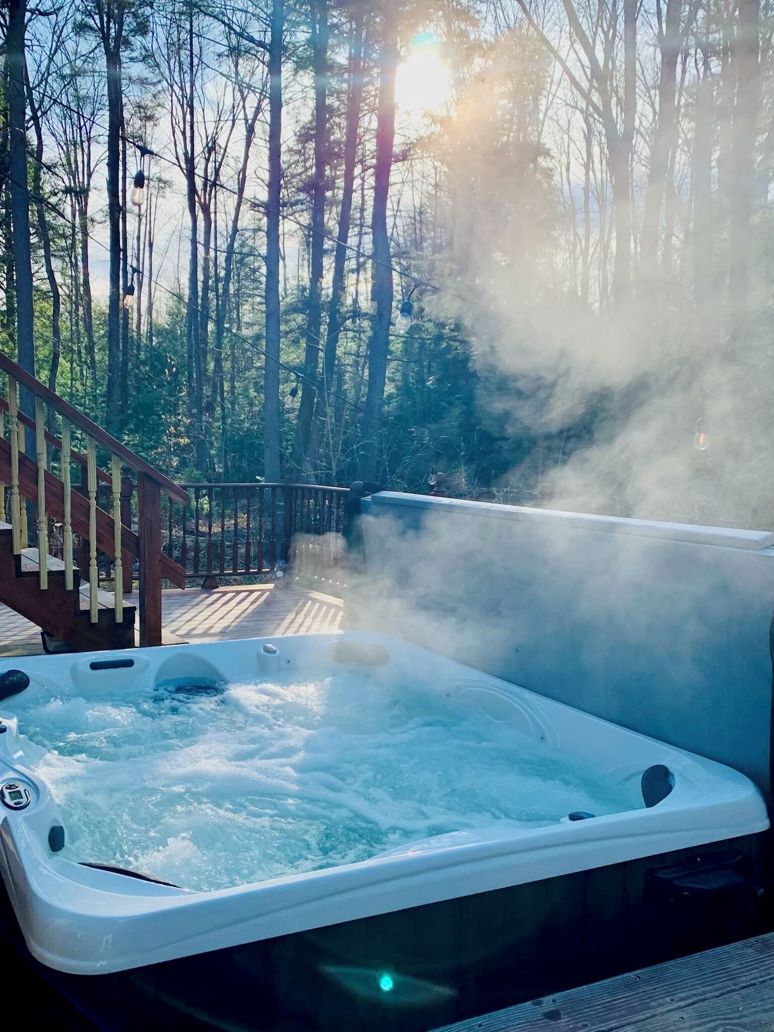 Outdoor spa tub