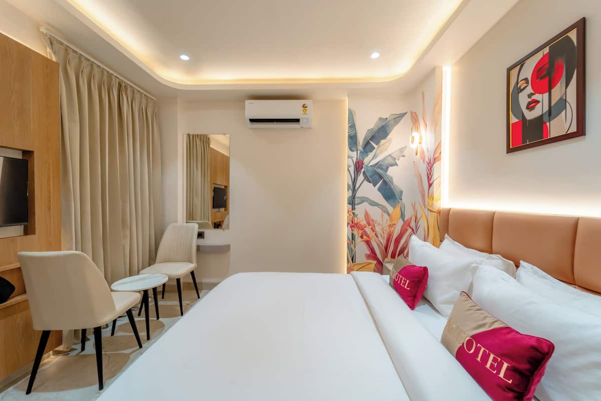 Sábanas de algodón egipcio, ropa de cama de alta calidad y minibar