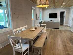 Dining - New 5 Bedroom Home w/ Pool, Short Walk to Beach, Canal Lot, Screened in Porch (Mexico Beach)