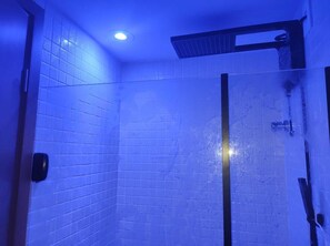 Shower, hair dryer, towels, soap - Smart Conventions Studio PV (Salvador)