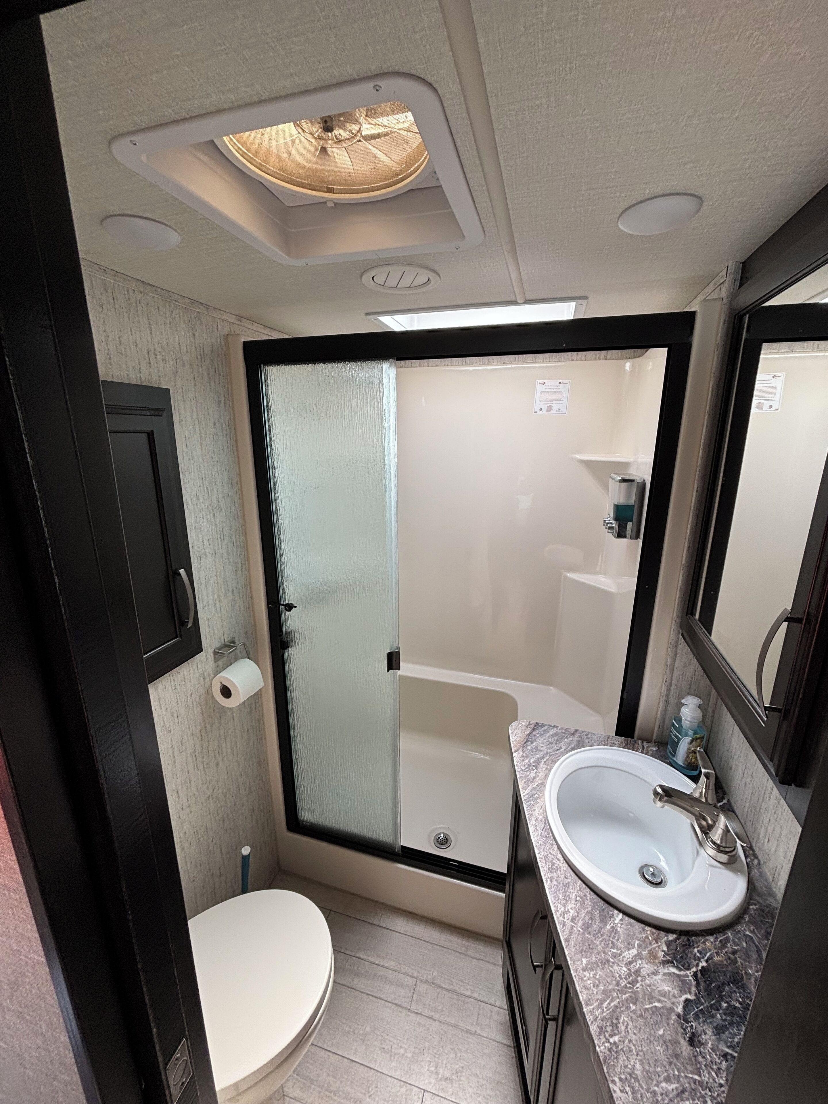 Towels, soap, toilet paper