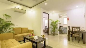 TV, books, stereo, offices