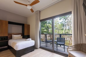 Chambre Simple Économique, vue jardin | Literie de qualité supérieure, couette en duvet d'oie
