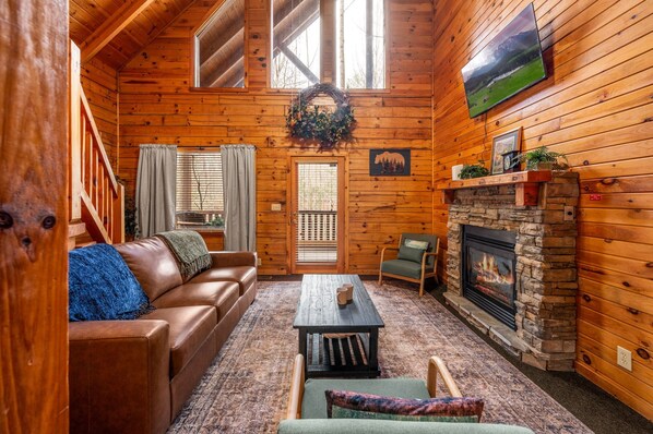 Smart TV, fireplace, video games