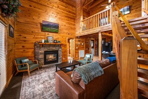Smart TV, fireplace, video games