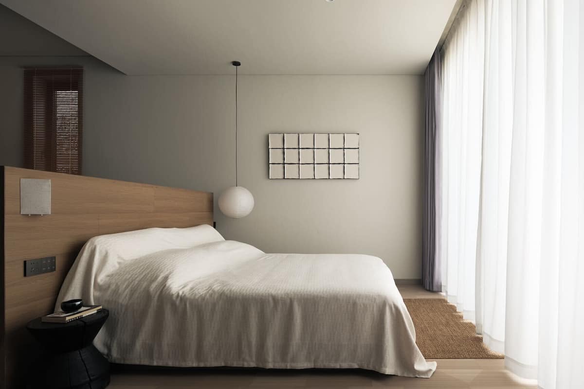 Habitación romántica doble, patio, vistas al mar | Escritorio, espacio para trabajar con un portátil, cortinas opacas