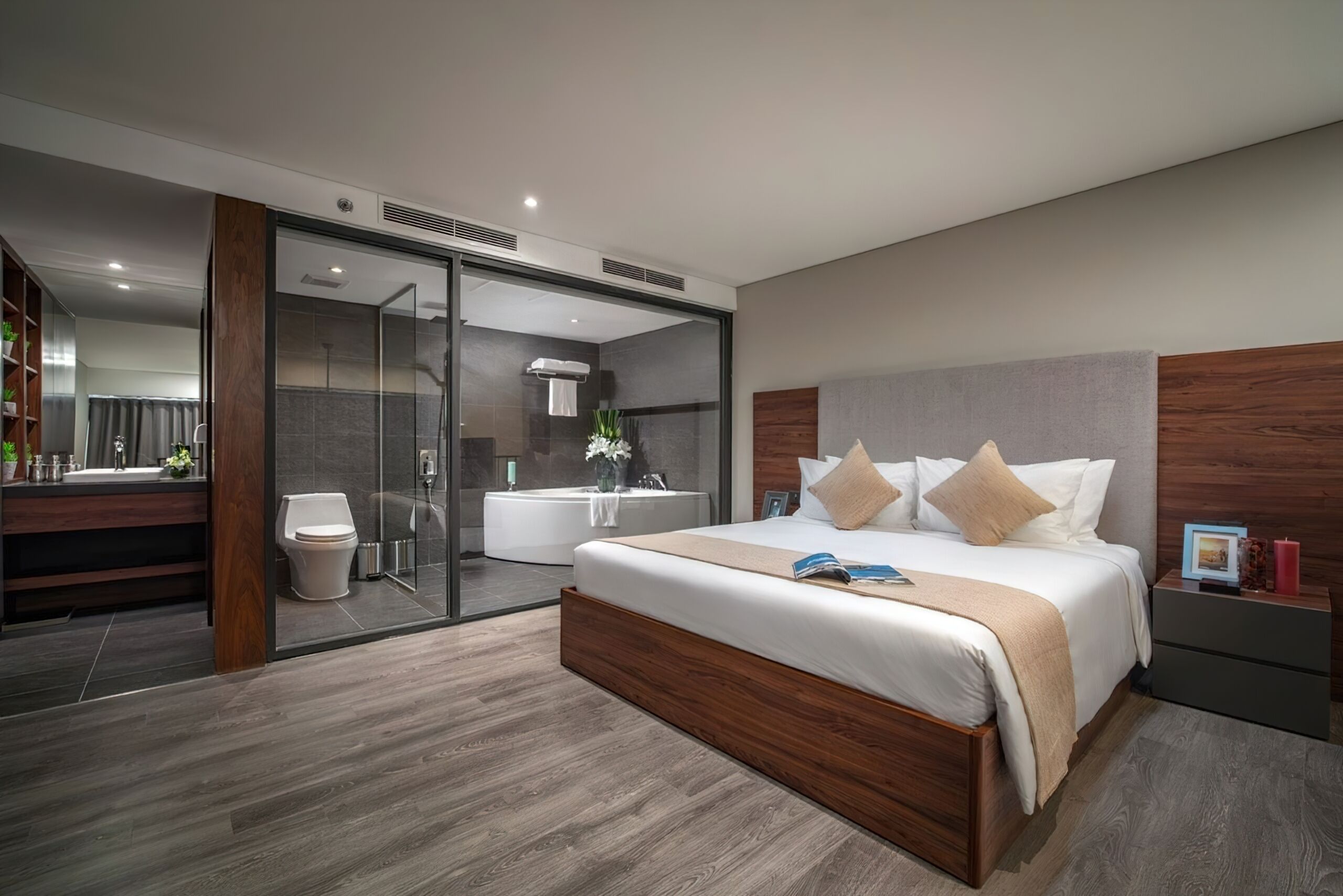 Superior Apartment, 1 Bedroom, Kitchen, City View | Minibar, desk, laptop workspace, blackout curtains