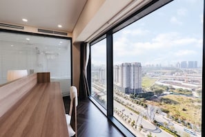 Superior Apartment, 2 Bedrooms, Kitchen, City View | Minibar, desk, laptop workspace, blackout drapes - PentStudio West Lake by Emily in Town (Hanoi)