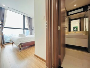 Superior Apartment, 1 Bedroom, Kitchen, City View | 4 bedrooms, desk, laptop workspace, blackout curtains