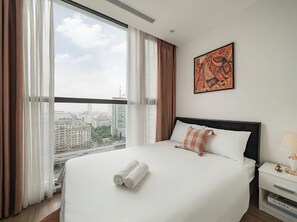 Superior-Apartment, 2 Schlafzimmer, Küche, Stadtblick | Blick auf die Stadt