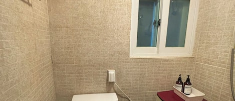 Standard Double Room | Bathroom | Shower, free toiletries, hair dryer, slippers
