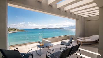 Comfort appartement, balkon, uitzicht op zee | Terras