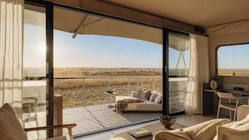 Luxury Tent, 1 King Bed, Resort View | Blackout curtains, iron/ironing board, free WiFi, bed sheets