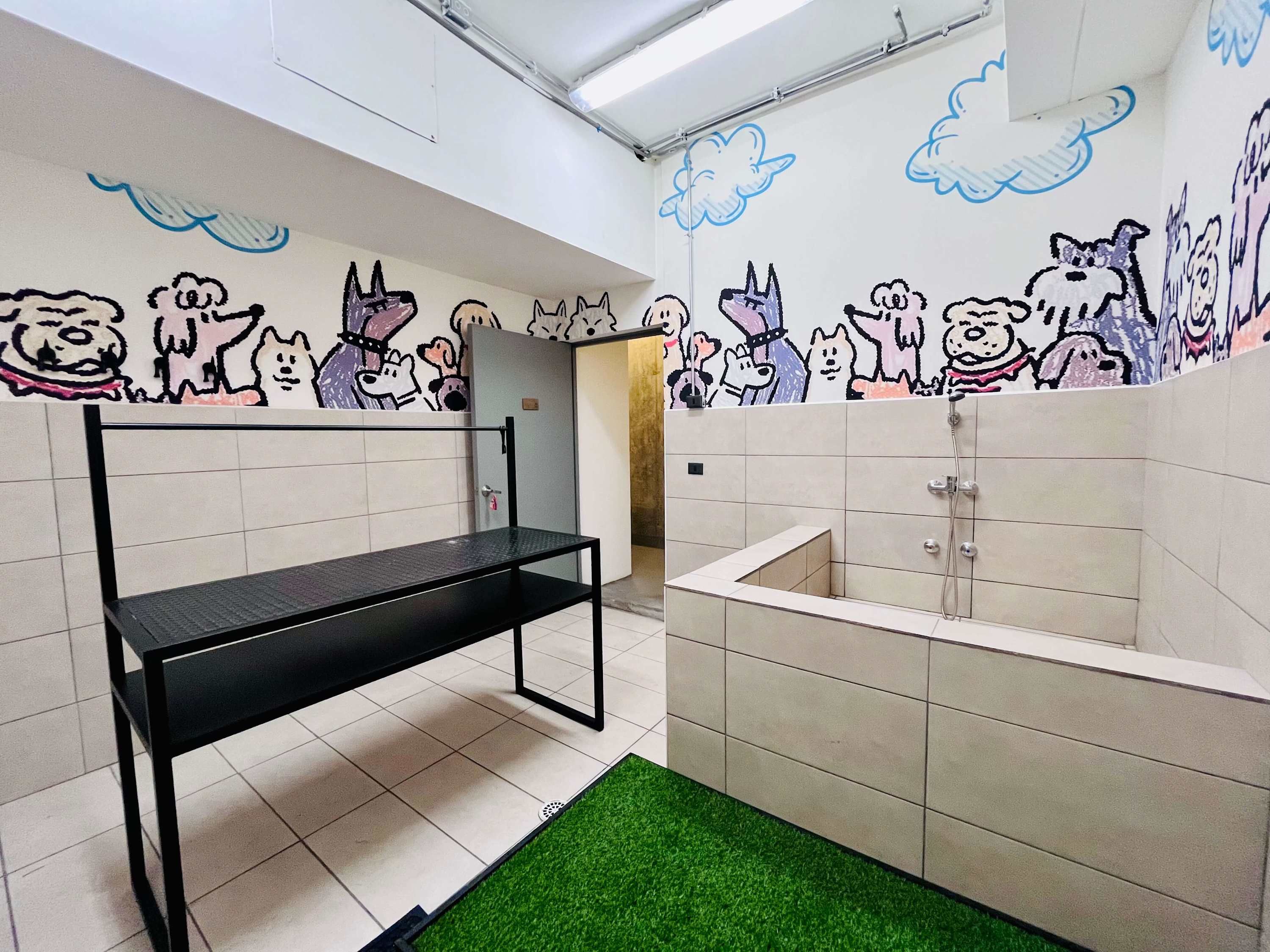 Building pet wash room