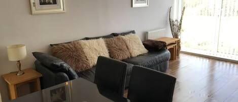 Smart-tv och eldstad