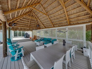 Outdoor dining - 3547 Gasparilla - 4 Bedroom - Pool Home - Close to the Beach! (Boca Grande)