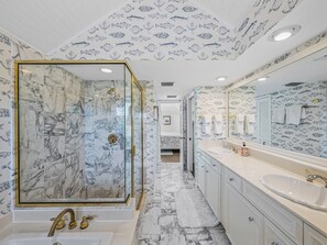 Shower, hair dryer
