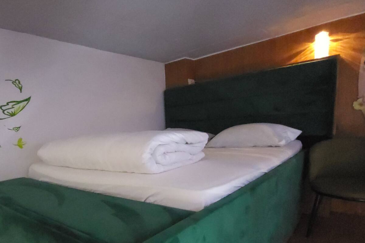 Studio Deluks, pemandangan halaman | Meja kerja, kedap suara, setrika/meja setrika, dan Wi-Fi gratis