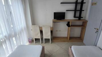 Basic Twin Room, City View | 1 bedroom, desk, soundproofing, iron/ironing board