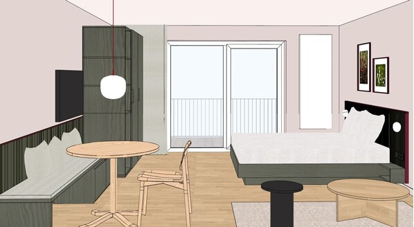 开间, 湖景 | 1 多间卧室、笔记本电脑工作区、免费 WiFi