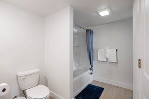 Ducha, secador de pelo y toallas