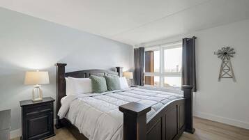 1 bedroom, travel crib, WiFi, bed sheets