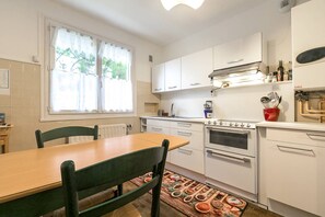 Fridge, oven, dishwasher, coffee/tea maker