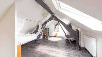 2 slaapkamers, een strijkplank/strijkijzer, reisbedje, gratis wifi