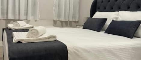 1 غرفة نوم وواي فاي وملاءات أسرّة
