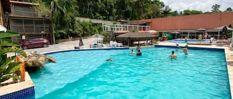 2 outdoor pools, open 10:00 AM to 10:00 PM, pool umbrellas, sun loungers