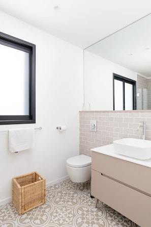 Shower, hair dryer