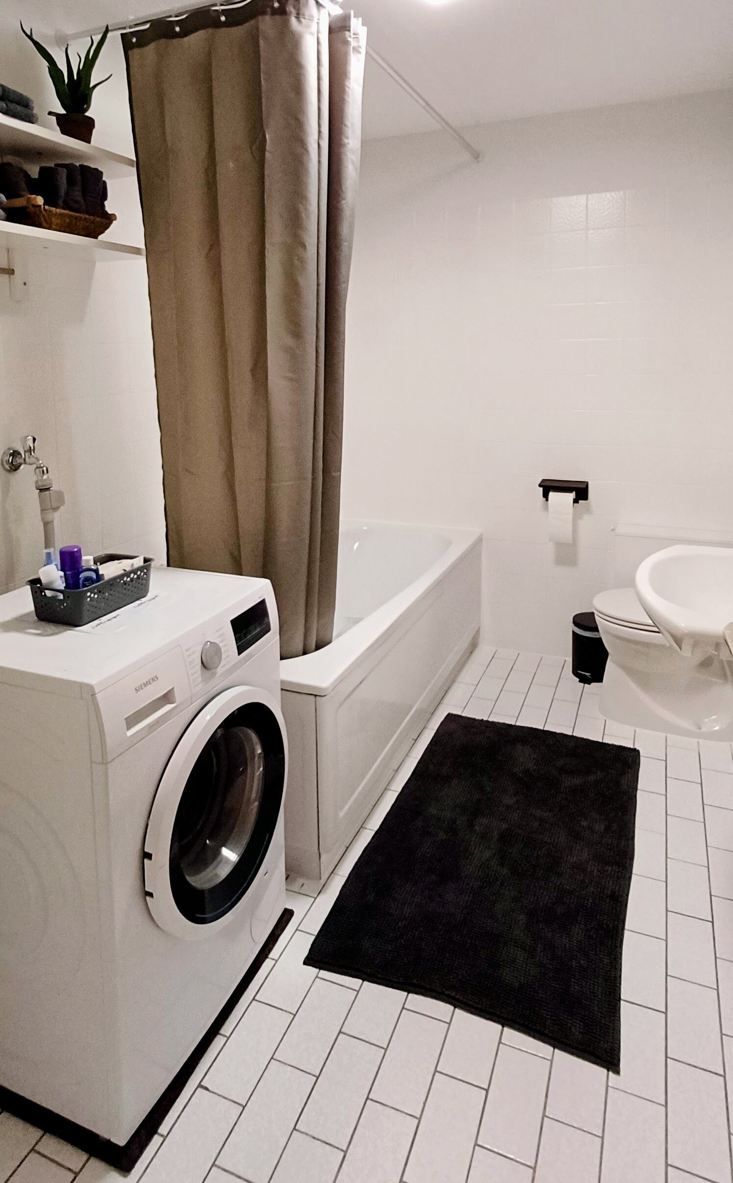 Haartrockner, Handtücher, Seife, Toilettenpapier