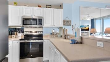 Condo, 1 King Bed with Sofa bed (Inn At Summerwind 304 - Hooked on the) | Private kitchen | Oven, toaster