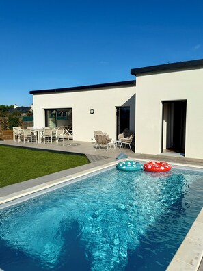 Outdoor pool - Port-Manec'h, house with pool - beach within walking distance (Finistère)