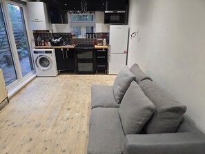 Shared Dormitory, 1 Bedroom, Smoking, Patio | Living room